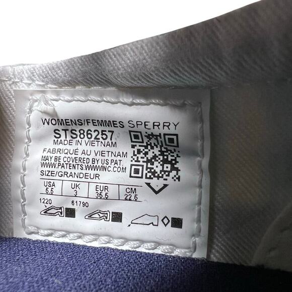 Sperry crest Women's Slip On canvas Non Marking Multicolor size US 5.5 EU 35.5 - Picture 6 of 7